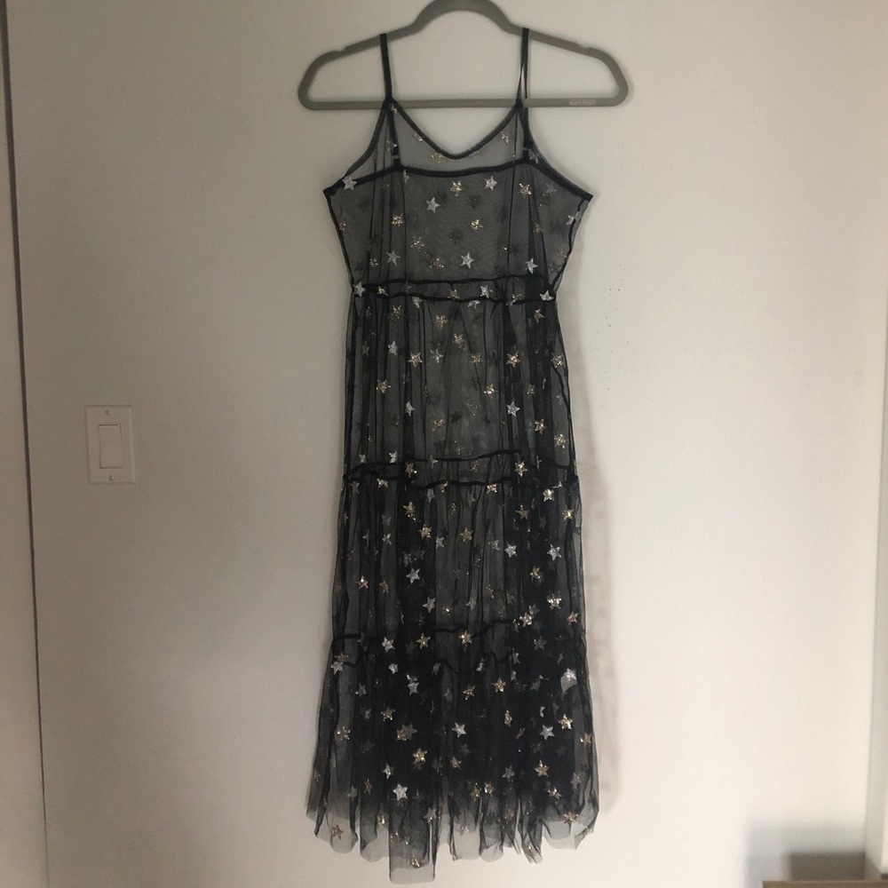 Black Tulle Starry Dress